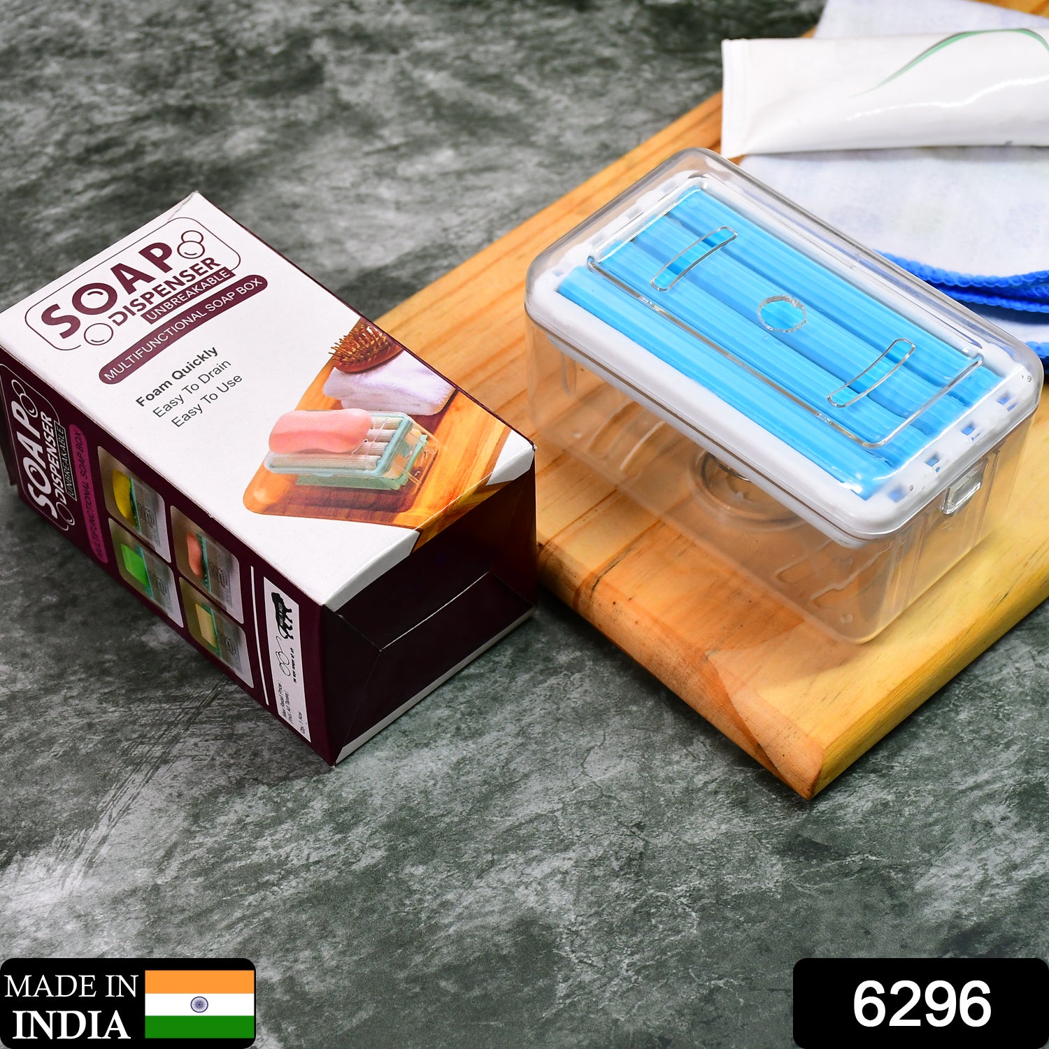 6296 2-in-1 Portable Soap Dish  Soap Dispenser With Roller And Drain Holes Multifunctional Soap Holder Foaming Soap Bar Box For Home Kitchen Bathroom 6296 2-in-1 Portable Soap Dish  Soap Dispenser With Roller And Drain Holes Multifunctional Soap Holder Foaming Soap Bar Box For Home Kitchen Bathroom